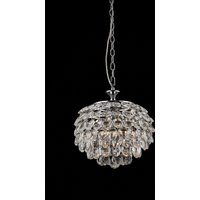 Adaliz 3 Light Chrome Ceiling Crystal Pendant