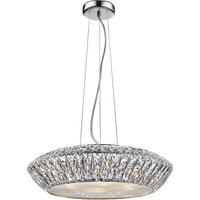 Armel 7 Light LED Crystal Chrome Pendant Ceiling Light