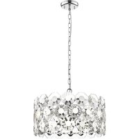 Bahamas 6 Light Chrome Crystal Pendant Ceiling Light