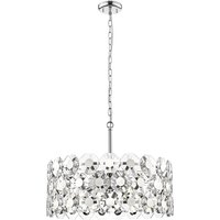 Bahamas 7 Light Chrome Crystal Pendant Ceiling Light
