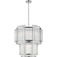 Antigua 8 Light Chrome Crystal Pendant Ceiling Light