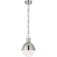 Hicks Pendant Nickel, Pendant Light, Small, Polished Nickel - Andrew Martin