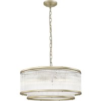 Antigua 6 Light Gold Crystal Pendant Ceiling Light