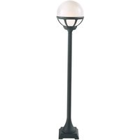 1 Light Outdoor Bollard Lantern Black, Opal IP54, E27