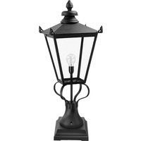 Wilmslow 1 Light Outdoor Pedestal Lantern Black, E27