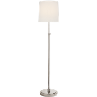 Bryant Floor Lamp Nickel, Floor Lamp, Polished Nickel - Andrew Martin