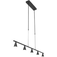 Vortex Straight Bar Pendant Ceiling Light Matt Black