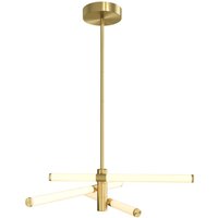 Axis Modern Integrated Pendant Ceiling Light Gold, 3000K, Acrylic Frosted Shade
