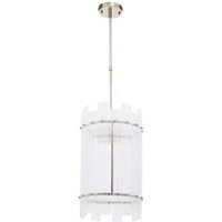 Nickel Fluted Glass Pendant