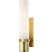 Argon 1 Light Wall Sconce Brass, Alabaster