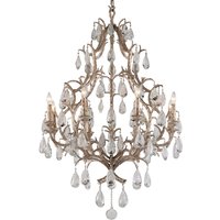 Amadeus 8 Light Chandelier Vienna Bronze, Glass