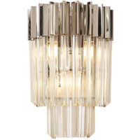 Chelsea Sculpted Glass Nickel Wall Light