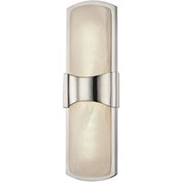 Valencia Led Wall Sconce Polished Nickel, Alabaster, 3000K