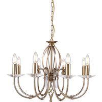 Aegean 8 Light Chandelier Aged Brass Finish, E14