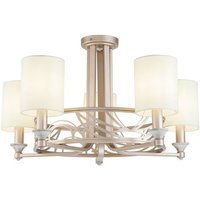 Vittoria Chandelier Cream with Gold, 5 Light, E14