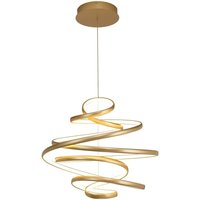 Champagne Gold Looped Spiral Pendant