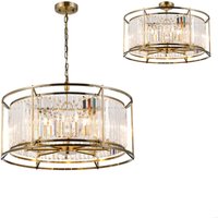 Pentagon Antique Brass 65cm Chandelier