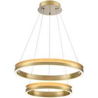 Brass LED tiered chandelier