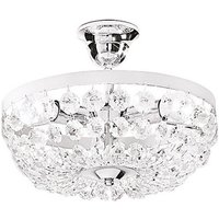Valerie Classic Ceiling Light Polished Chrome, 3x E14