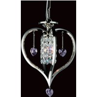 Valentine Crystal Nickel Pendant Ceiling Light