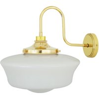 Anath Bathroom Swan Neck Wall Light, Polished Brass, IP44