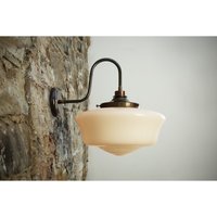 Anath Bathroom Swan Neck Wall Light, Antique Brass, IP44