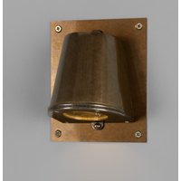 Wade Outdoor Wall Light With Back Plate, Antique Brass, IP54