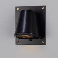 Wade Outdoor Wall Light With Back Plate, Matte Black, IP54