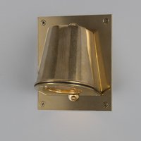 Wade Outdoor Wall Light With Back Plate, Raw Brass, IP54