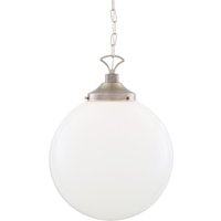 Yerevan 40cm Globe Pendant, Antique Silver