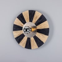 Vernon Raffia Wall Light, Antique Silver