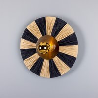 Vernon Raffia Wall Light, Antique Brass