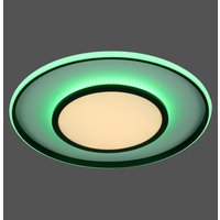 Arenda Integrated Led Semi Flush Ceiling Light Black 1x 31W LED RGB 2700-5000K Dimmable
