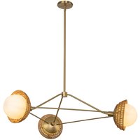 Alora Mood Perth Pendant Ceiling Light Contemporary Brushed Gold 3x E14