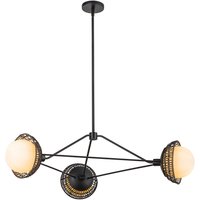 Alora Mood Perth Pendant Ceiling Light Contemporary Matt Black 3x E14
