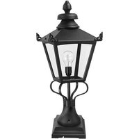 Elstead GN1/BLK Grampian exterior pedestal lantern, IP23
