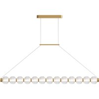 Amulet Modern Bar Pendant Ceiling Light Gold 3000K 1050lm Glass Shade