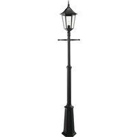 Valencia Grande 1 Light Outdoor Post Signal Lantern Black IP54, E27