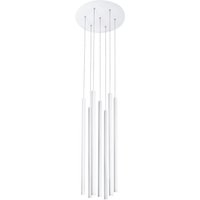 Ultrathin 7 Light Cluster Pendant Ceiling Light Sandy White Aluminium LED 7x3W 1260Lm 3000K