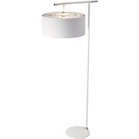 Balance 1 Light Floor Lamp White, Polished Nickel, E27