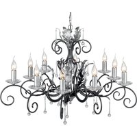 Elstead AML10 Black/Silver Amarilli 10 Light Ceiling Pendant