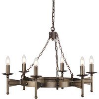 CW6 Cromwell 6 Light Wrought Iron Chandelier