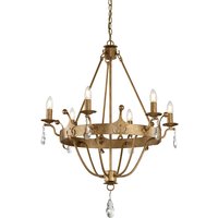 Windsor 6 Light Chandelier Gold Finish, E14