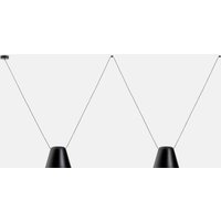 Attic Decorative Hanging Ceiling Pendant Matt Black 2x E27 / 175cm x 400cm