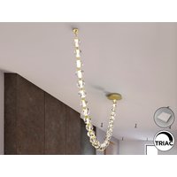 Zaria II 29 Light Pendant Ceiling Light Gold, Clear LED 3000K Dimmable