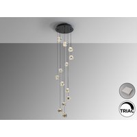 Zaria 13 Light Cluster Pendant Ceiling Light Black, Gold, Clear LED 3000K Dimmable