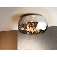 Argos 5 Light Crystal Flush Ceiling Light Chrome, Mirror, G9