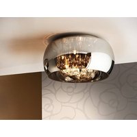 Argos 5 Light Dimmable Crystal Flush Ceiling Light with Remote Control Chrome, Mirror, G9
