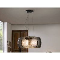 Argos 6 Light Dimmable Crystal Ceiling Pendant with Remote Control Chrome, Mirror, G9