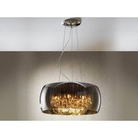 Argos 6 Light Round Crystal Ceiling Pendant Chrome, Mirror, G9